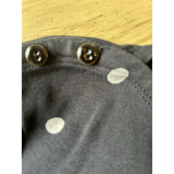 Lands End Womens Polka Dot Shirt 2X Cotton Knit Black White Boat Neck Plus Size - Picture 8 of 12